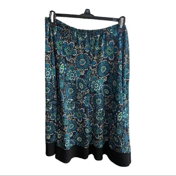 PAISLEY FLORAL GATHERED SKIRT, XL - Picture 3 of 8